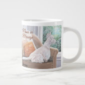 Westie Looking Out a Window Jumbo-Tasse (Rechts)