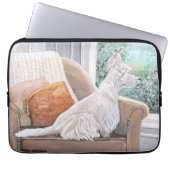 Westie Looking Out a Window Laptopschutzhülle (Vorderseite)