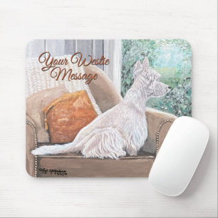 Westie Looking Out a Window Mousepad