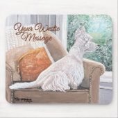 Westie Looking Out a Window Mousepad (Vorne)