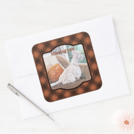 Westie Looking Out a Window Quadratischer Aufkleber