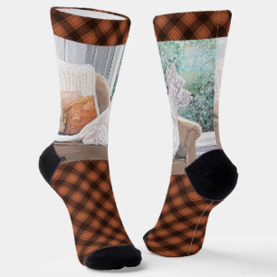 Westie Looking Out a Window Socken