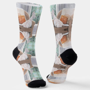 Westie Looking Out a Window Socken