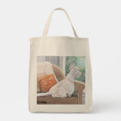 Westie Looking Out a Window Tragetasche (Rückseite)