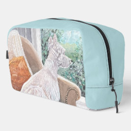 Westie Looking Out a Window Waschbeutel