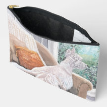 Westie Looking Out a Window