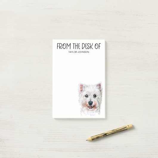 Westie Lover Post-it Notes Klebezettel (Auf Schreibtisch)