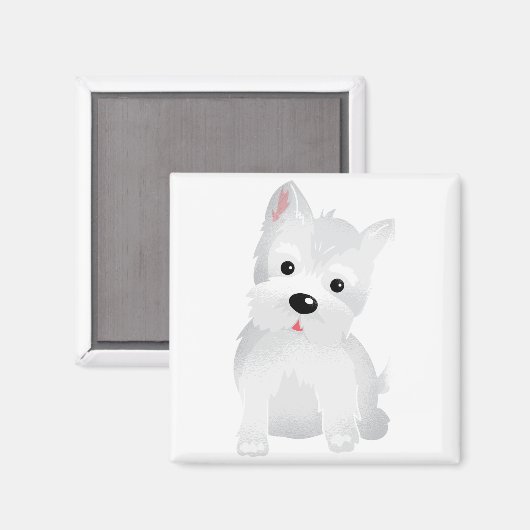 Westie Magnet (Vorderseite/Rückseite)