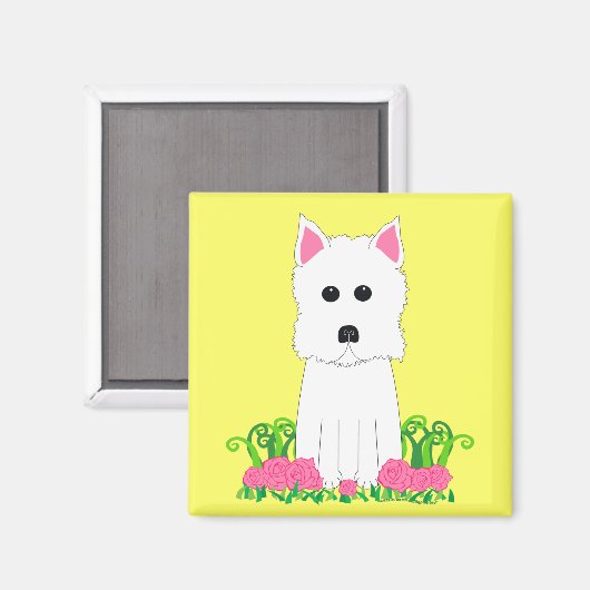 Westie Magnet (Vorderseite/Rückseite)