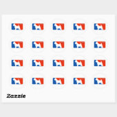 Westie Major League Dog Sticker (Blatt)