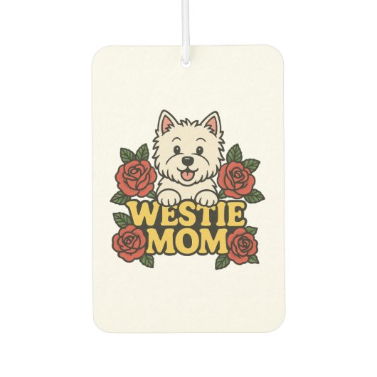 Westie-Mama Autolufterfrischer (Vorderseite)