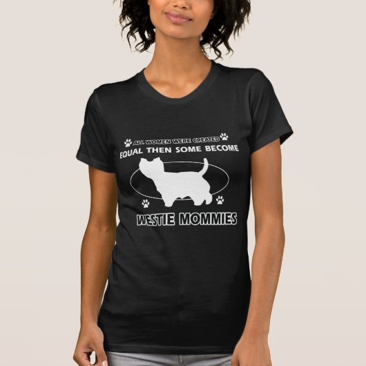 westie Mama-Entwurf T-Shirt (Vorderseite)