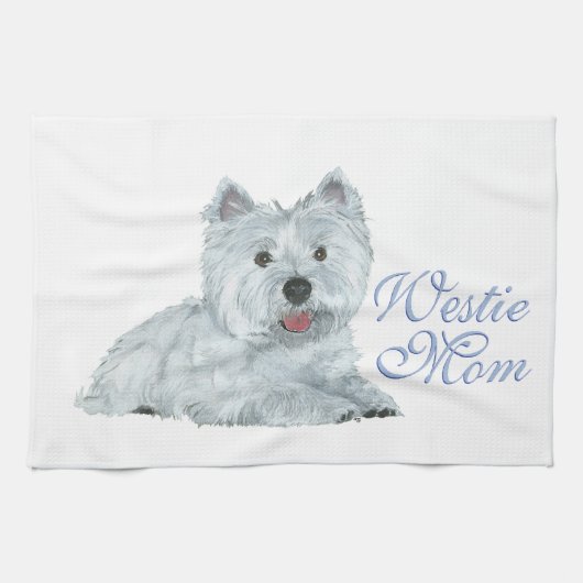 Westie Mama Geschirrtuch (Horizontal)