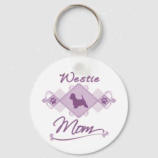 Westie Mama Schlüsselanhänger (Vorderseite)