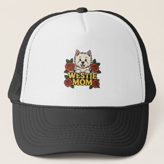 Westie-Mama Truckerkappe (Vorderseite)