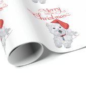 Westie Merry Christmas Geschenkpapier (Rolleneckpunkt)