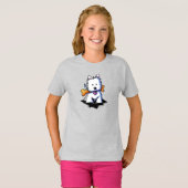 Westie mit Bone KiniArt T-Shirt (Vorne ganz)
