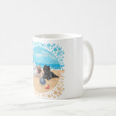 Westie mit Cairn Terriers am Strand Kaffeetasse (VorderseiteRechts)