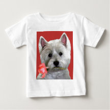 WESTIE MIT EINER ROSE FÜR SIE