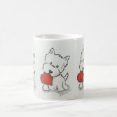 Westie mit Herzen Kaffeetasse (Mittel)