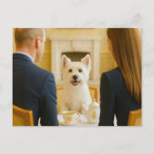 Westie mit Royal Tea Postcard Postkarte (Vorderseite)