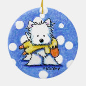 Westie mit Toy Duck Ornament (Hinten)
