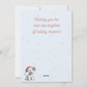 Westie mit Weihnachts-Weihnachtskarte Feiertagskarte (Rückseite)