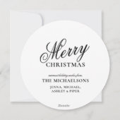 Westie mit Weihnachtsmannmütze und Bart Feiertagskarte (Rückseite)