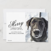 Westie mit Weihnachtsmannmütze und Bart Feiertagskarte (Rückseite)