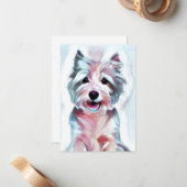 Westie-Mitteilungskarten Mitteilungskarte (Vorderseite/Rückseite Beispiel)