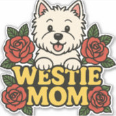 Westie Mom Aufkleber (Vorderseite)