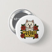 Westie Mom Button (Vorne & Hinten)