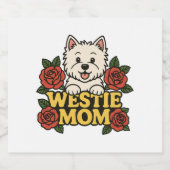 Westie Mom Schaumweinetikett (Einzelnes Label)