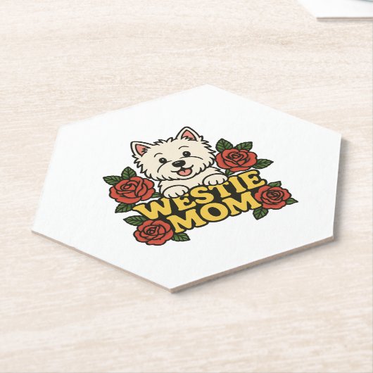Westie Mom Untersetzer (angewinkelt)