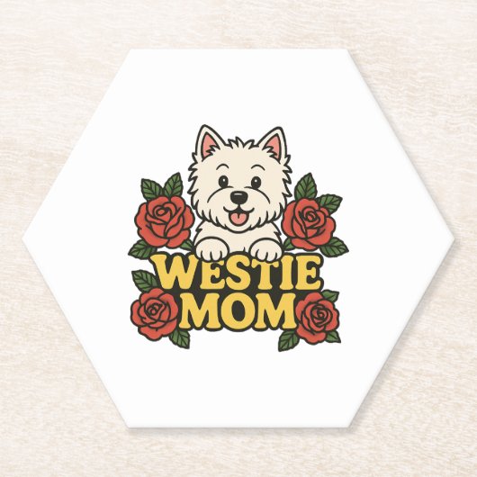 Westie Mom Untersetzer (Vorderseite)