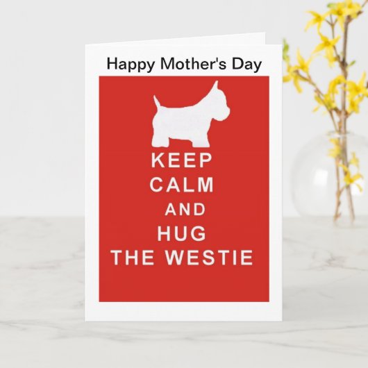 Westie Mother's Day Card Mum Mama Ehefrau Behalt C Karte (Gelbe Blume)