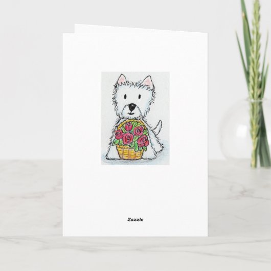 Westie Mother's Day Card Mum nana mummy Karte (Rückseite)