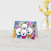 Westie Muttertagsstrauß II Karte (Gelbe Blume)