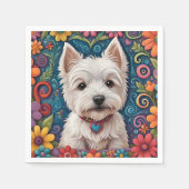 Westie napkins serviette (Vorderseite)
