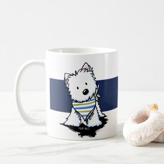 Westie Nautical KiniArt Tasse (Mit Donut)
