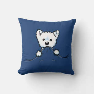 Westie Niedlich Aggression KiniArt Kissen