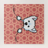 Westie Niedlich Aggression KiniArt Puzzle (Horizontal)