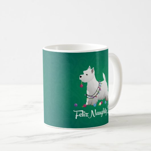 Westie oder West Highland Terrier Feliz Naughty Do Kaffeetasse (VorderseiteRechts)