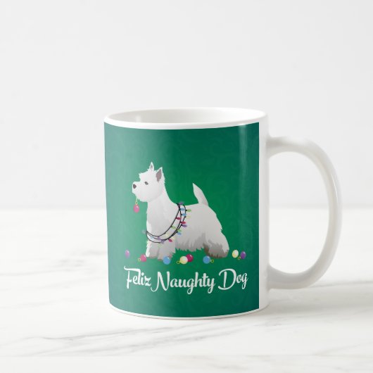 Westie oder West Highland Terrier Feliz Naughty Do Kaffeetasse (Rechts)