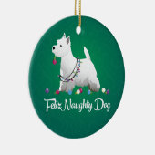 Westie oder West Highland Terrier Feliz Naughty Do Keramik Ornament (Rechts)