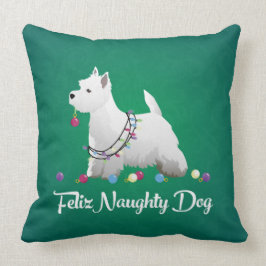 Westie oder West Highland Terrier Feliz Naughty Do Kissen
