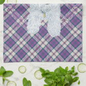Westie on Tartan Handtuch (Gefaltet)