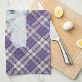 Westie on Tartan Handtuch (Viertel Falte)