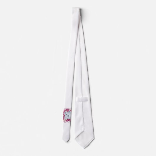 Westie on Tartan Krawatte (Rückseite)