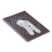 Westie on Tartan Notizblock (Rechte Seite)